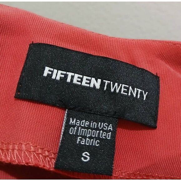 Fifteen twenty womens small midi side split coral salmon pink dress Flattering - Picture 4 of 6